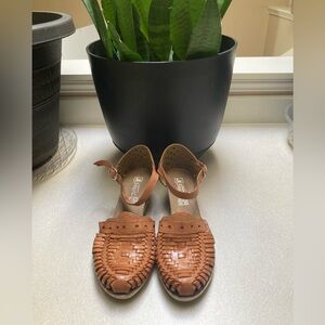 Mexican Huarache Wedges | Genuine Leather | sz 7 1/2